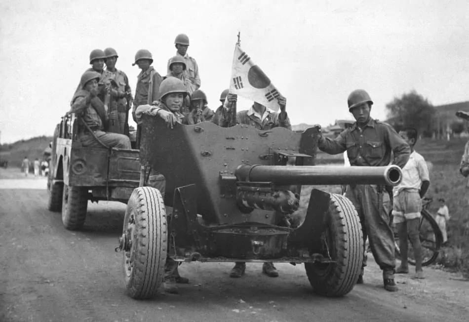 korean civilians killed while fleeing from the North Korean forces, on Aug. 25, 1950