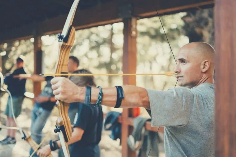 A man in an Archery range