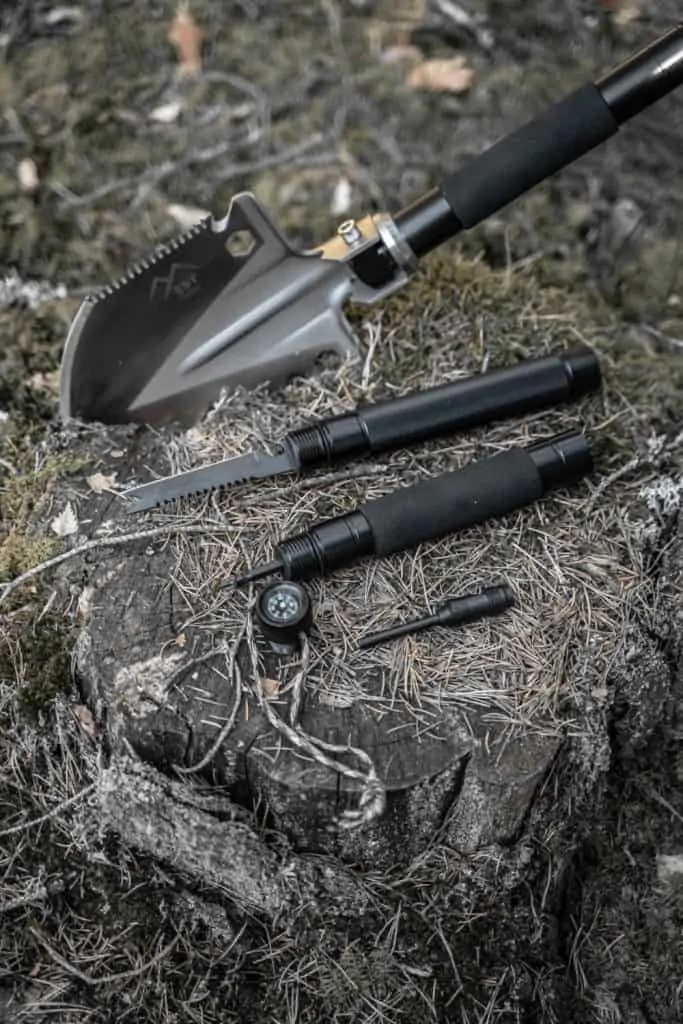survival shovel tools hidden in handle
