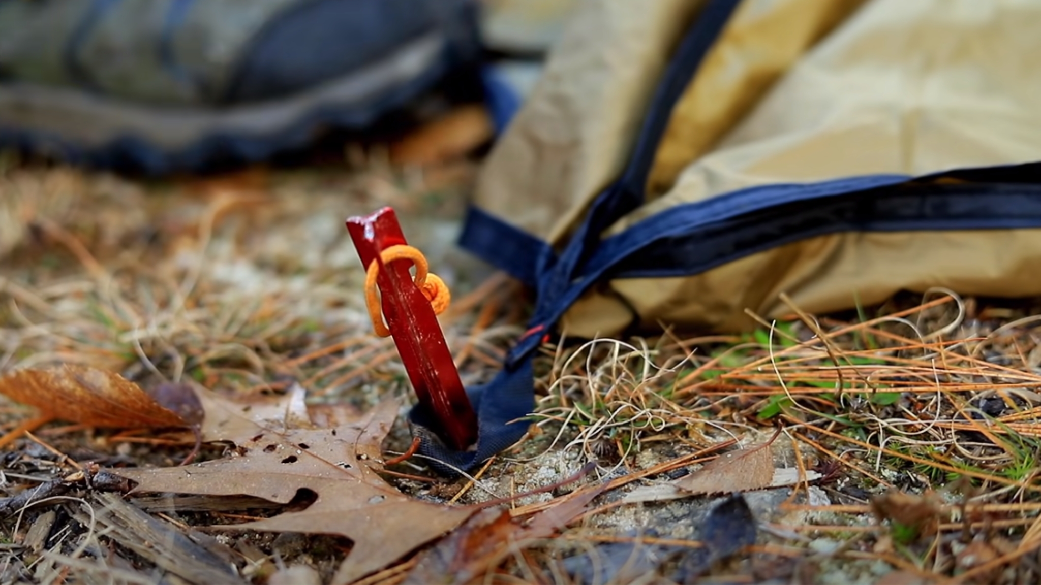 Anchoring the tent